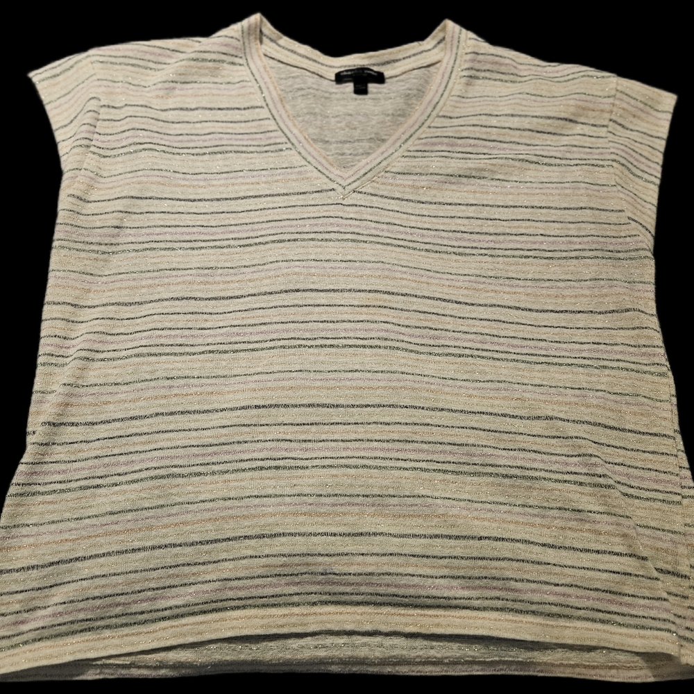 Cha Cha Vente Multicolor Striped V-Neck Top